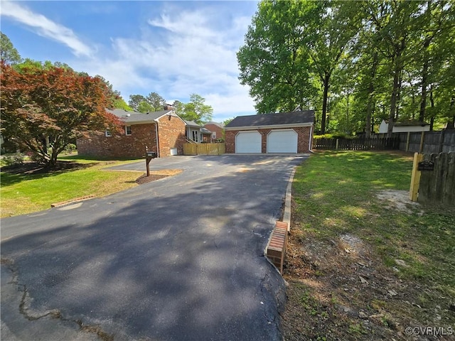 8600 Chester Forest Ln, North Chesterfield, VA 23237 - view of front of property with fence, a front yard, and brick siding