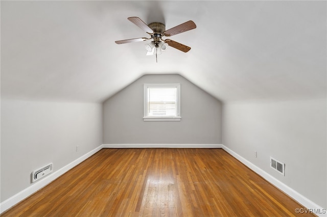 3006 Douglasdale Rd, Richmond, VA 23221 - additional living space featuring baseboards, lofted ceiling, hardwood / wood-style flooring, and visible vents