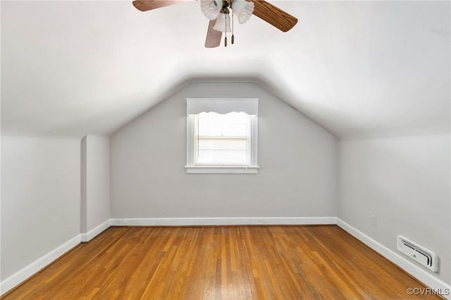 3006 Douglasdale Rd, Richmond, VA 23221 - bonus room featuring baseboards, ceiling fan, wood finished floors, and lofted ceiling