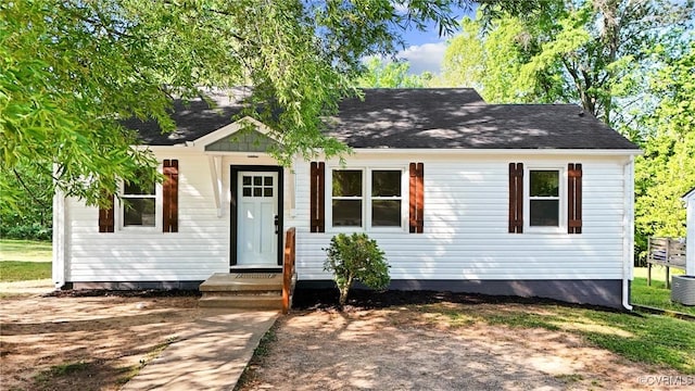 view of front of property featuring roof with shingles