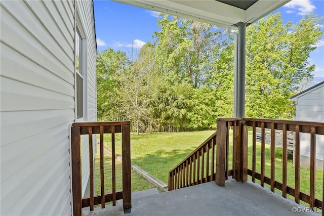 exterior space with a lawn