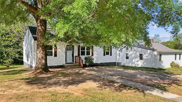 view of front of home featuring central AC
