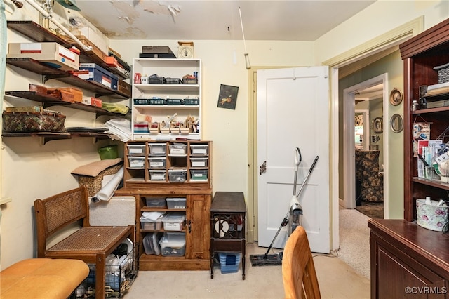 interior space with concrete floors