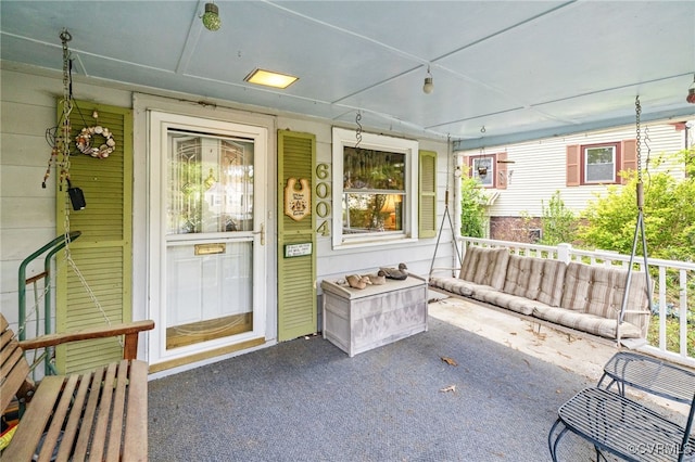 exterior space with covered porch