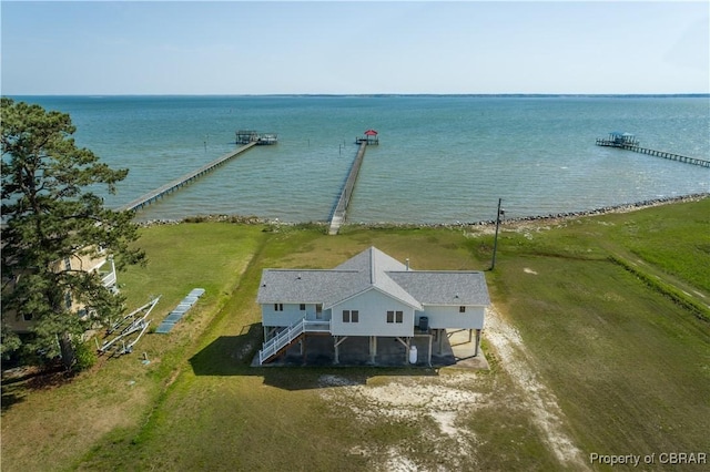 2000 Jenkins Neck Rd, Hayes, VA 23072 - bird's eye view with a water view