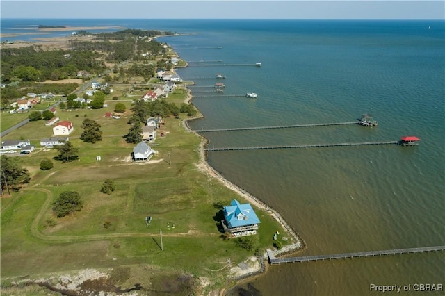 2000 Jenkins Neck Rd, Hayes, VA 23072 - birds eye view of property featuring a water view