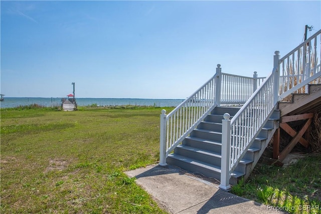 2000 Jenkins Neck Rd, Hayes, VA 23072 - exterior space featuring a water view and stairway