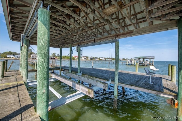 2000 Jenkins Neck Rd, Hayes, VA 23072 - dock area with boat lift and a water view