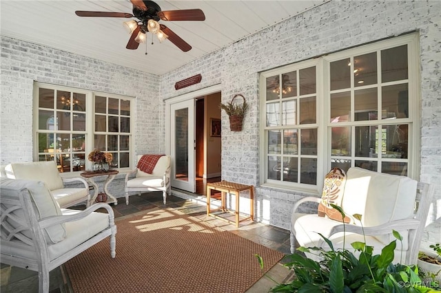 20145 Hunnicut Rd, Dinwiddie, VA 23803 - sunroom / solarium with ceiling fan