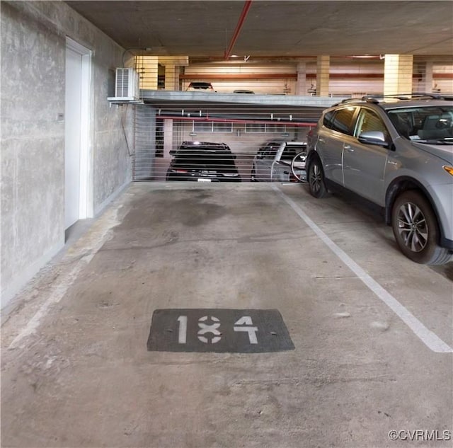 view of parking garage