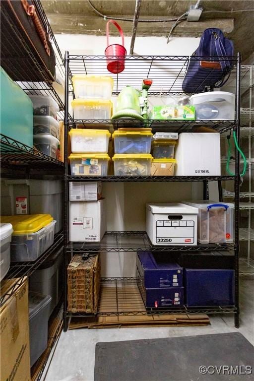 view of storage room