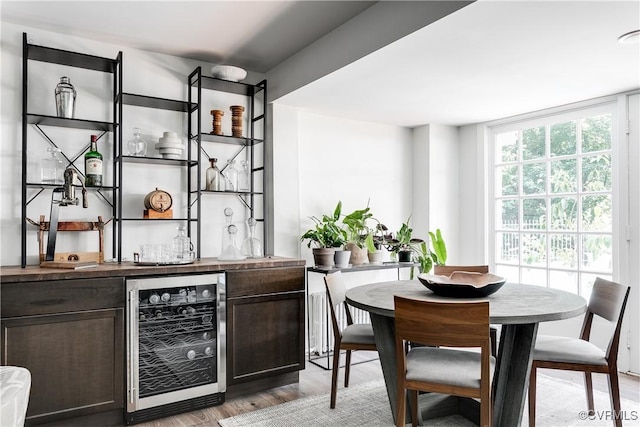 7 River Rd, Richmond, VA 23226 - indoor dry bar with beverage cooler and light wood finished floors