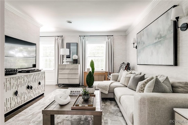 7 River Rd, Richmond, VA 23226 - living area with ornamental molding and wood finished floors