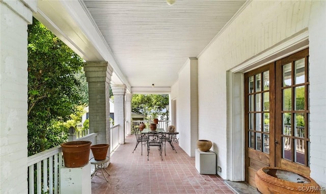 510 Cedar Ln, Hopewell, VA 23860 - covered porch featuring french doors