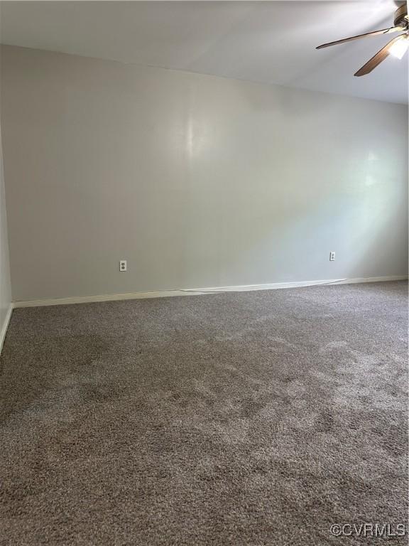 1916 Boardman Ln, Henrico, VA 23238 - unfurnished room with ceiling fan, baseboards, and carpet floors
