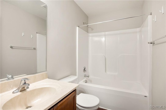 7812 Vermeil St, Chesterfield, VA 23237 - bathroom featuring toilet, washtub / shower combination, and vanity