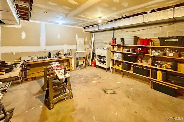 view of storage area