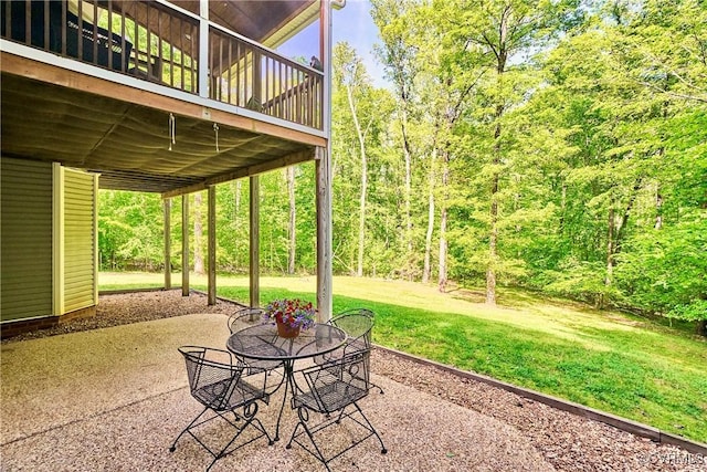 view of patio / terrace with a deck