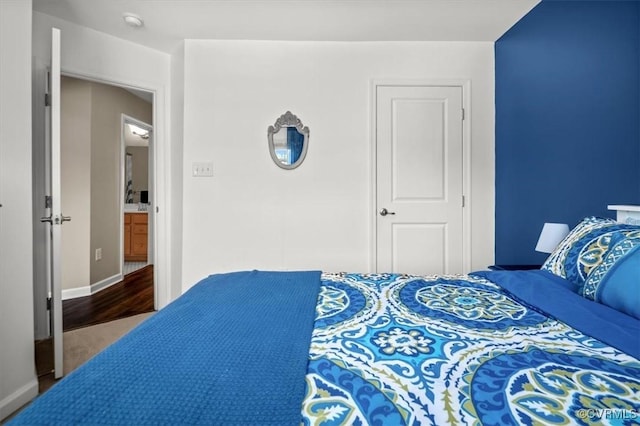 bedroom with baseboards