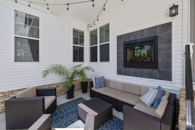 view of patio with outdoor lounge area