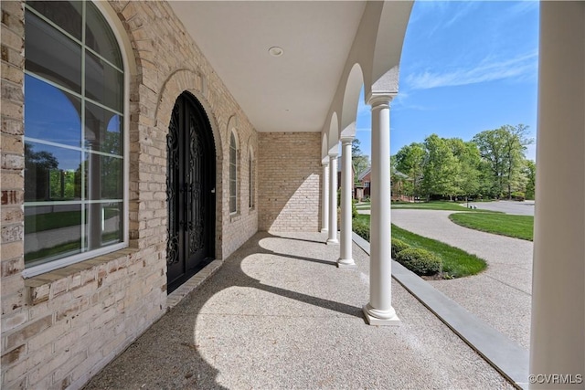 view of patio / terrace featuring covered porch