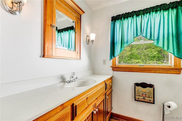 bathroom with vanity