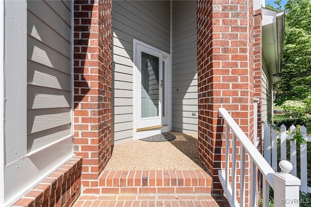 10932 Dominion Fairways Ln, Glen Allen, VA 23059 - doorway to property with brick siding