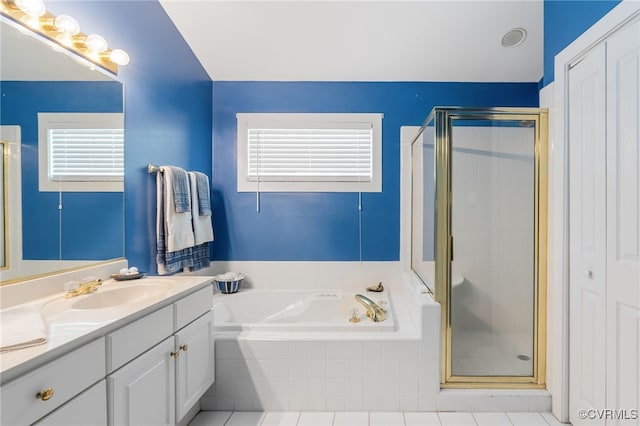 10932 Dominion Fairways Ln, Glen Allen, VA 23059 - full bath featuring a stall shower, vanity, and a bath