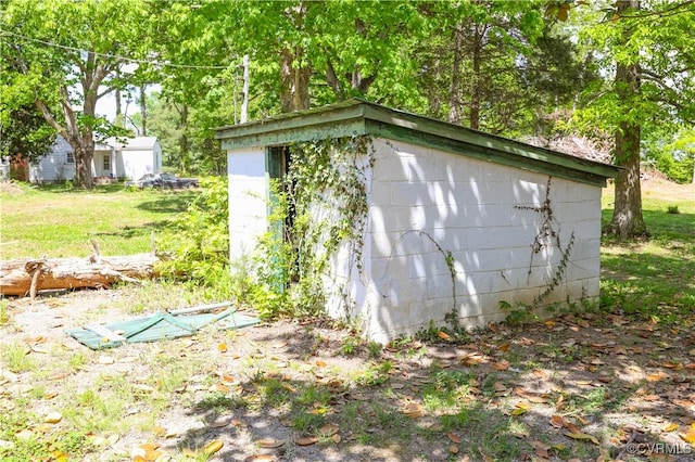 view of outbuilding featuring an outdoor structure