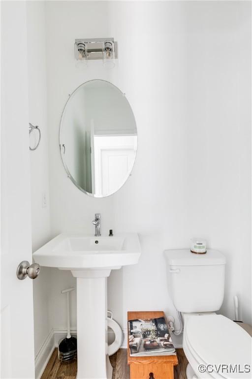 421 Randolph View Dr, Midlothian, VA 23114 - bathroom featuring toilet and wood finished floors