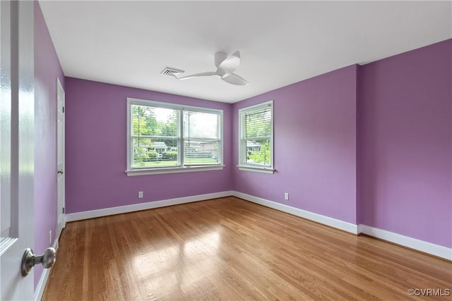 3454 Warner Rd, Richmond, VA 23225 - unfurnished room featuring light wood-type flooring, baseboards, and ceiling fan