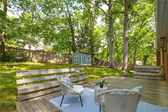 3454 Warner Rd, Richmond, VA 23225 - wooden deck featuring a storage unit and an outbuilding