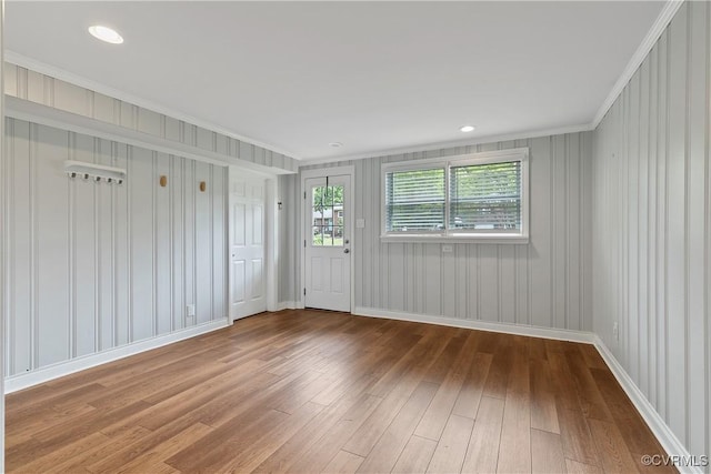 3454 Warner Rd, Richmond, VA 23225 - spare room with hardwood / wood-style flooring, ornamental molding, and baseboards