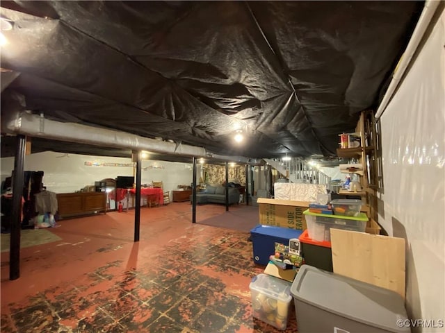 1195 Stingy Lane Rd, Blackstone, VA 23824 - view of unfinished basement