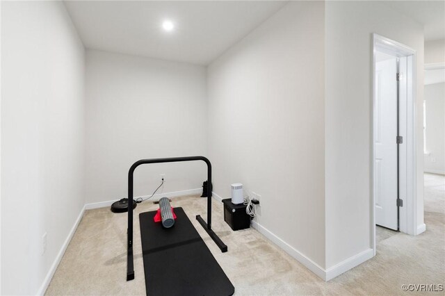 4334 Kidsgrove Rd, Henrico, VA 23231 - exercise room featuring light carpet and baseboards