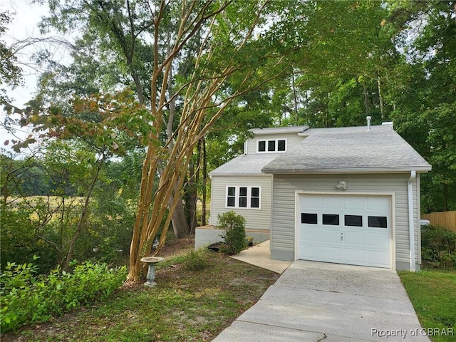 80 Anchorage Dr, Newport News, VA 23602 - exterior space with an attached garage, driveway, and a shingled roof