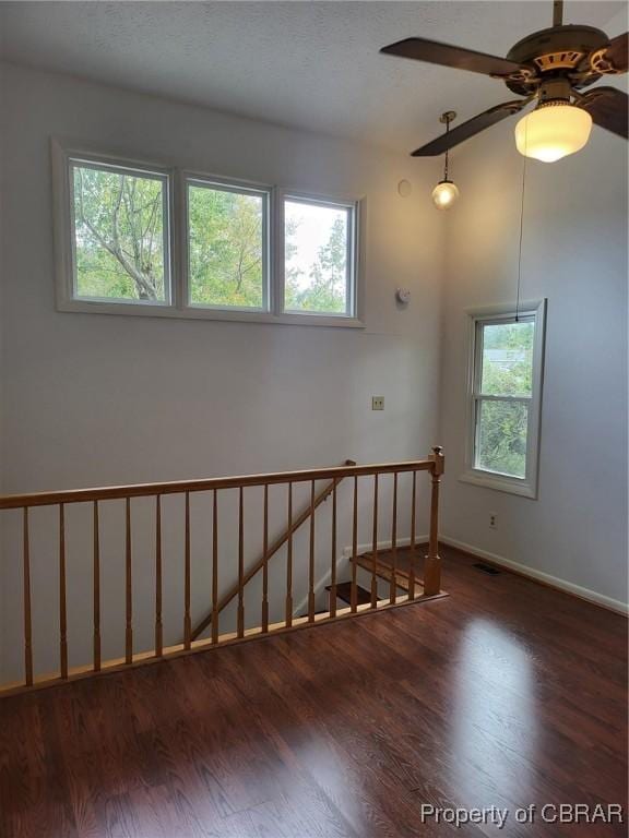 80 Anchorage Dr, Newport News, VA 23602 - stairway with baseboards, ceiling fan, plenty of natural light, and wood finished floors