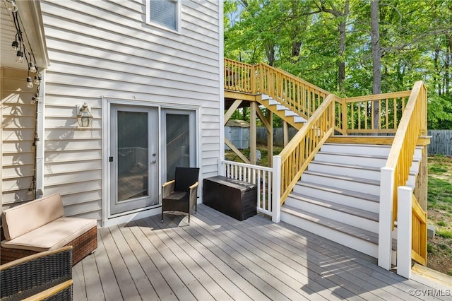deck with stairs