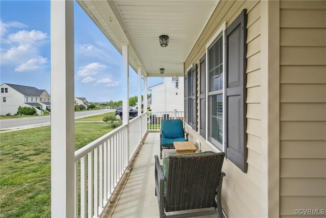 exterior space with a porch