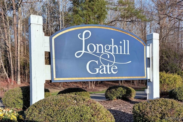 view of community sign