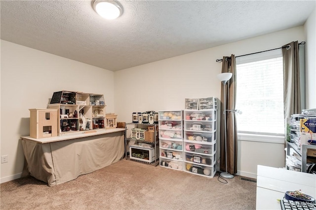 4721 Red Coach Ln, Sandston, VA 23150 - miscellaneous room featuring carpet floors, baseboards, and a textured ceiling