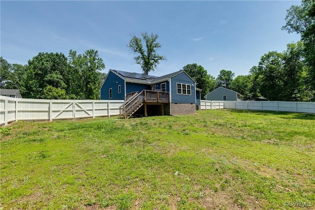 4721 Red Coach Ln, Sandston, VA 23150 - back of house featuring a wooden deck and stairway