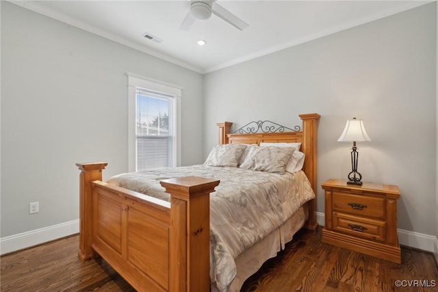 1910 Rose Ave, Richmond, VA 23222 - bedroom featuring baseboards, visible vents, and dark wood finished floors