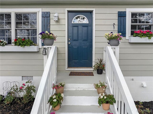 view of doorway to property