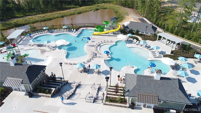 18731 Palisades Rdg, Moseley, VA 23120 - birds eye view of property featuring a water view
