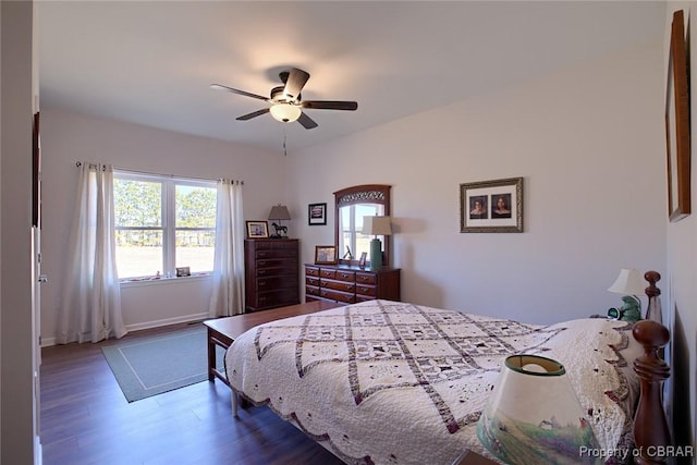 1676 Windsor Rd, Dutton, VA 23050 - bedroom with multiple windows, wood finished floors, and a ceiling fan