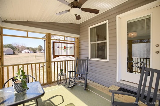 1676 Windsor Rd, Dutton, VA 23050 - sunroom / solarium with ceiling fan and vaulted ceiling