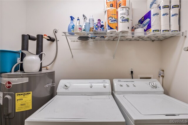 5841 Tuskwillow Dr, Richmond, VA 23832 - laundry area featuring laundry area, water heater, and washer and dryer