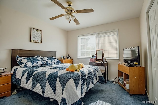 637 Cedar Level Rd, Hopewell, VA 23860 - bedroom featuring carpet, ceiling fan, and baseboards