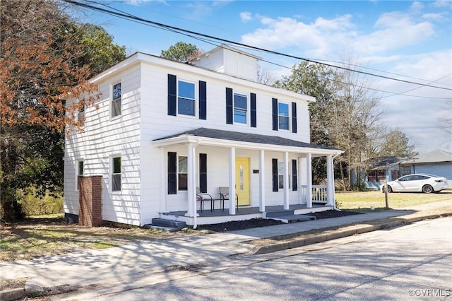 view of front of home featuring covered porch
